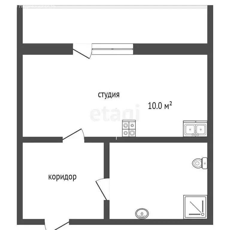 Квартира-студия: Севастополь, Парковая улица, 7 (52 м) - Фото 0