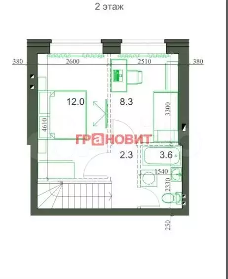 2-к. квартира, 57 м, 1/2 эт. - Фото 1