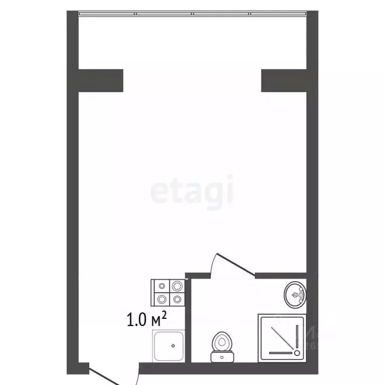 Студия Москва Армавирская ул., 5 (14.0 м) - Фото 2