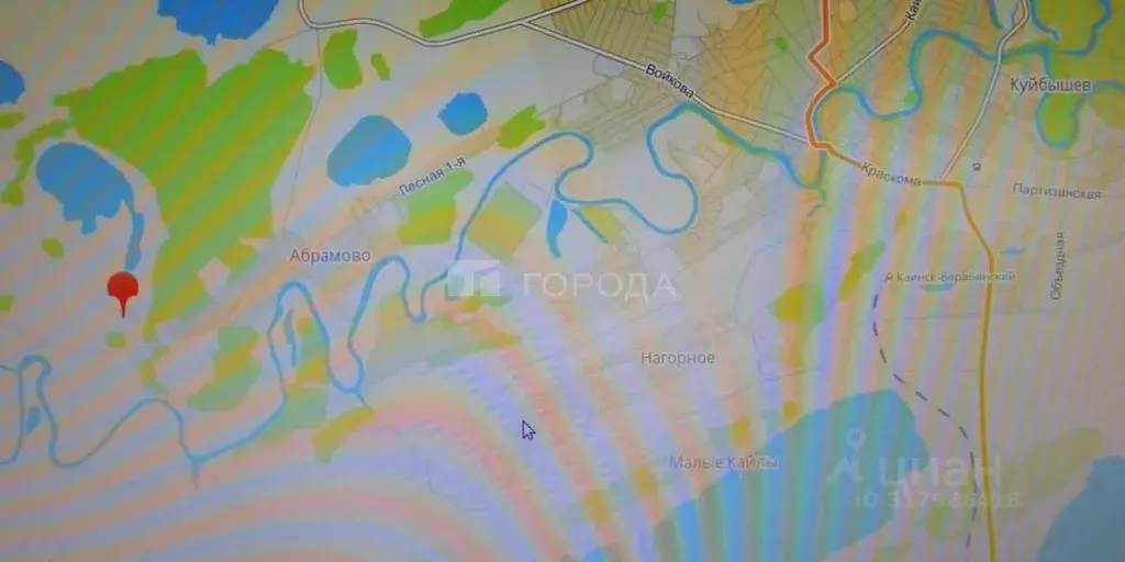 Участок в Новосибирская область, Куйбышевский район, с. Абрамово 18 ... - Фото 1