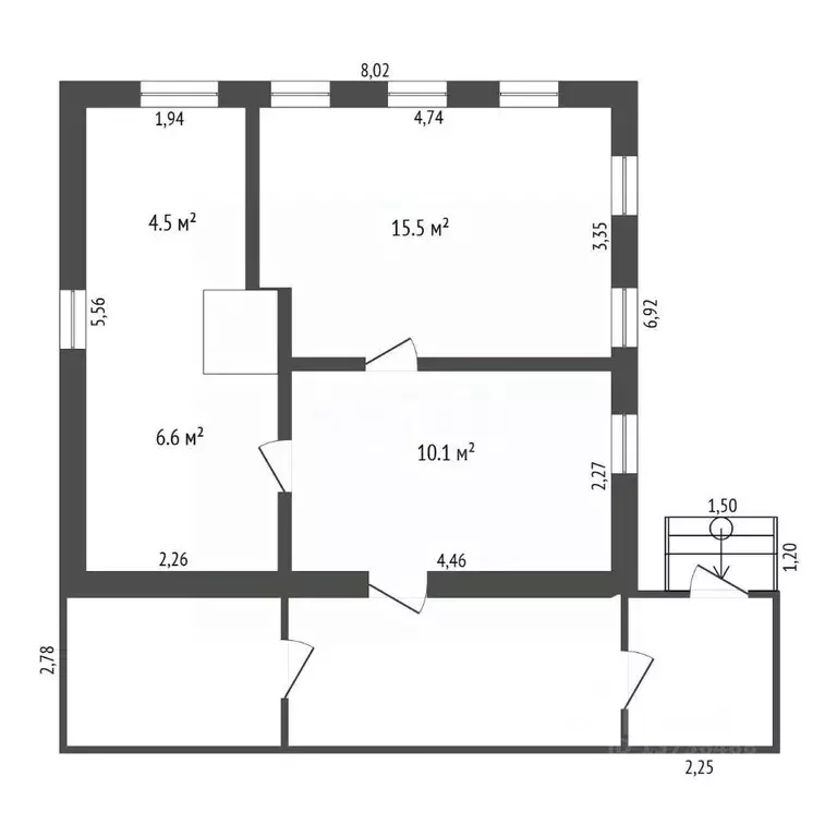 Дом в Амурская область, с. Тамбовка ул. Штойко, 28 (59 м) - Фото 2