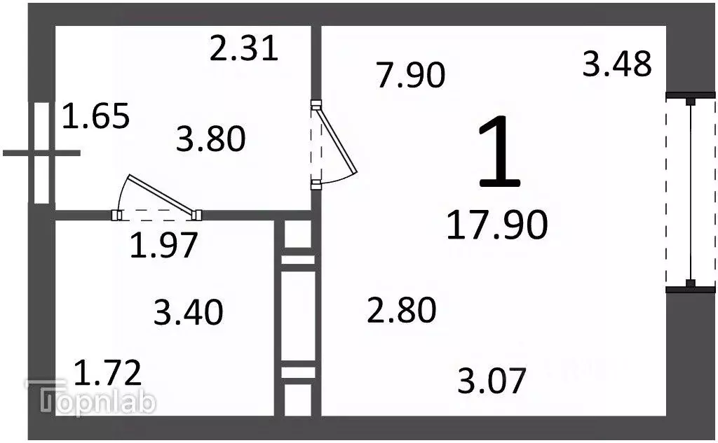 1-к кв. Москва Сосенское поселение, просп. Куприна, 30к9 (17.9 м) - Фото 2