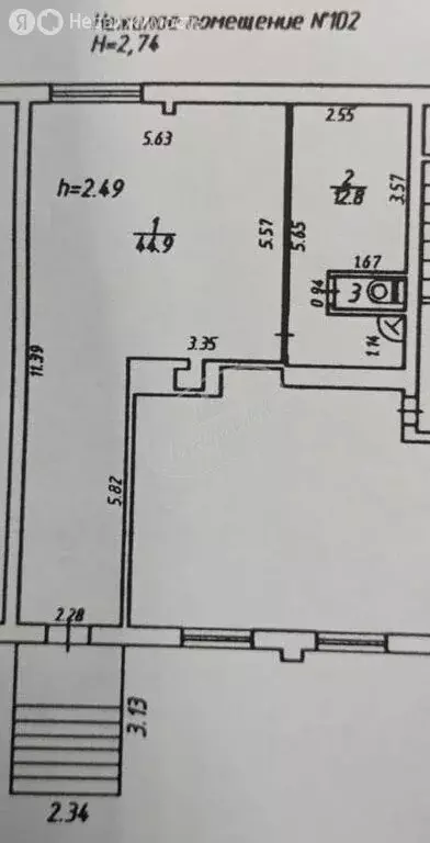 Помещение свободного назначения (60 м) - Фото 2