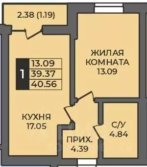 1-к кв. Оренбургская область, Оренбург Гранд Парк жилой комплекс ... - Фото 1