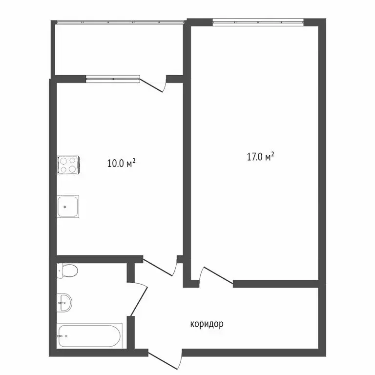 1-комнатная квартира: Воронеж, Ржевская улица, 11 (39.9 м) - Фото 1