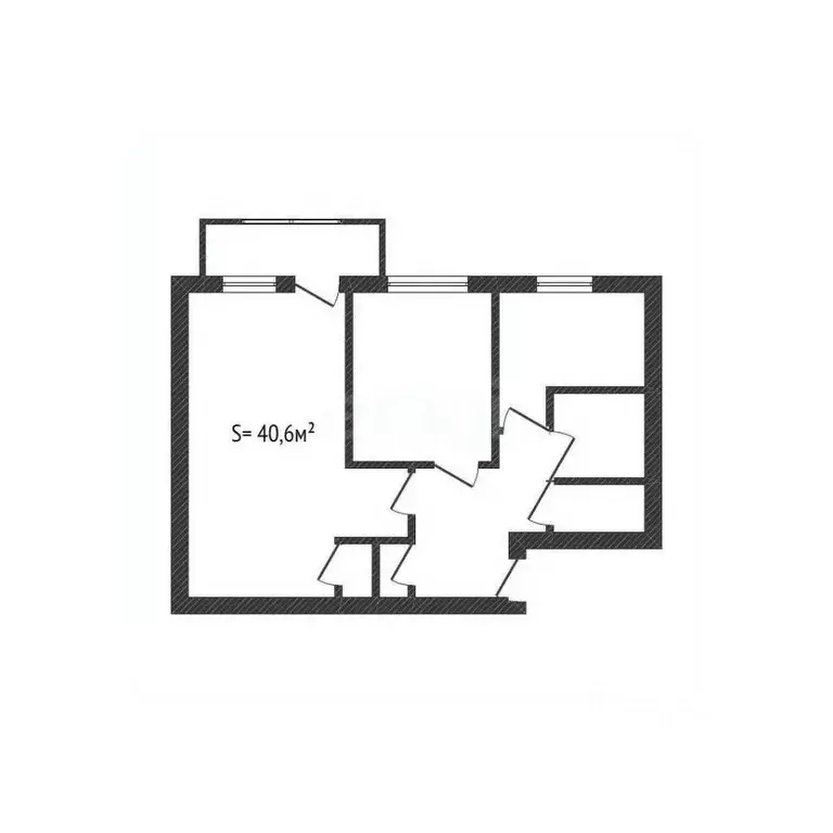 2-к кв. Брянская область, Клинцы ул. Гагарина, 50 (40.6 м) - Фото 1