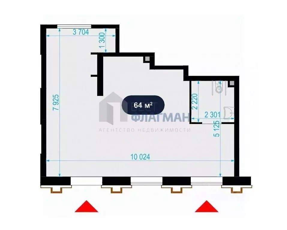 Помещение свободного назначения в Москва Выборгская ул., 18 (64 м) - Фото 2