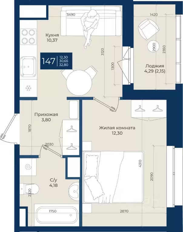 1-к кв. Ленинградская область, Ломоносовский район, Аннинское ... - Фото 1