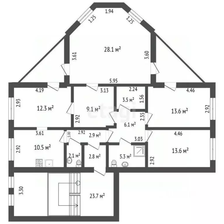 3-к кв. Владимирская область, Ковров Славянская ул., 31 (120.5 м) - Фото 1