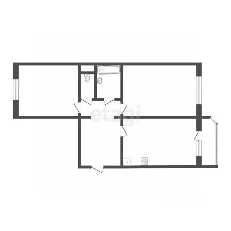 2-к кв. Тюменская область, Тюмень ул. Павла Шарова, 3 (67.6 м) - Фото 2