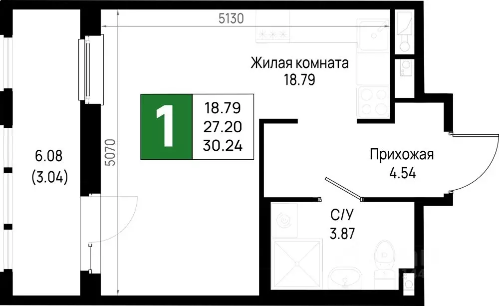 1-к кв. Ленинградская область, Всеволожский район, Свердловское ... - Фото 0
