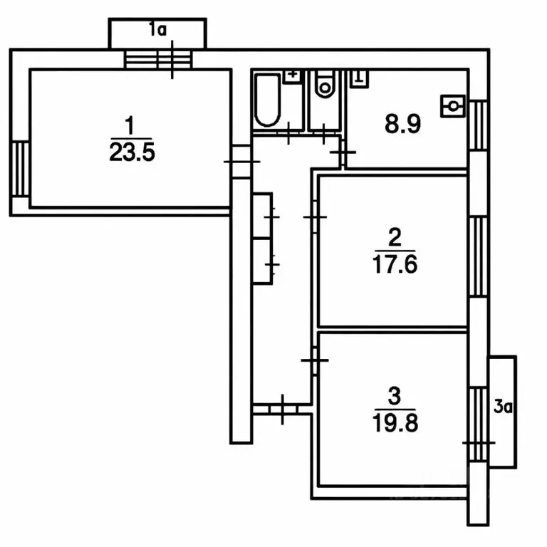 3-к кв. Москва ул. Марии Ульяновой, 14 (90.0 м) - Фото 2