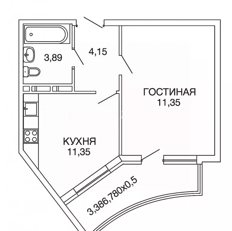 1-к кв. Краснодарский край, Краснодар ул. Им. Героя Яцкова И.В., 15к2 ... - Фото 1