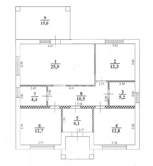 Дом в Белгородская область, Корочанский район, Мелиховское с/пос, с. ... - Фото 2