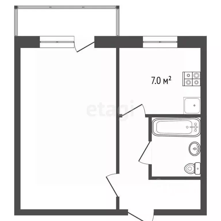 1-к кв. Ярославская область, Ярославль Дружная ул., 5 (34.4 м) - Фото 2