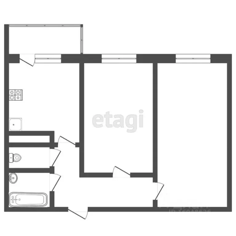 2-к кв. Московская область, Дмитров ул. 2-я Комсомольская, 16к1 (62.2 ... - Фото 2
