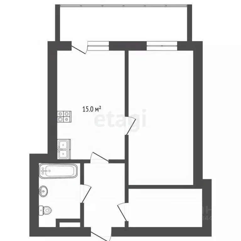 2-к кв. Тюменская область, Тюмень ул. Мельникайте, 36 (50.0 м) - Фото 2