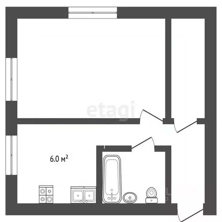 1-к кв. Камчатский край, Петропавловск-Камчатский ул. Кутузова, 12А ... - Фото 2