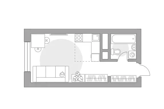 Квартира-студия: Красногорск, жилой комплекс Ильинойс (21.44 м) - Фото 1