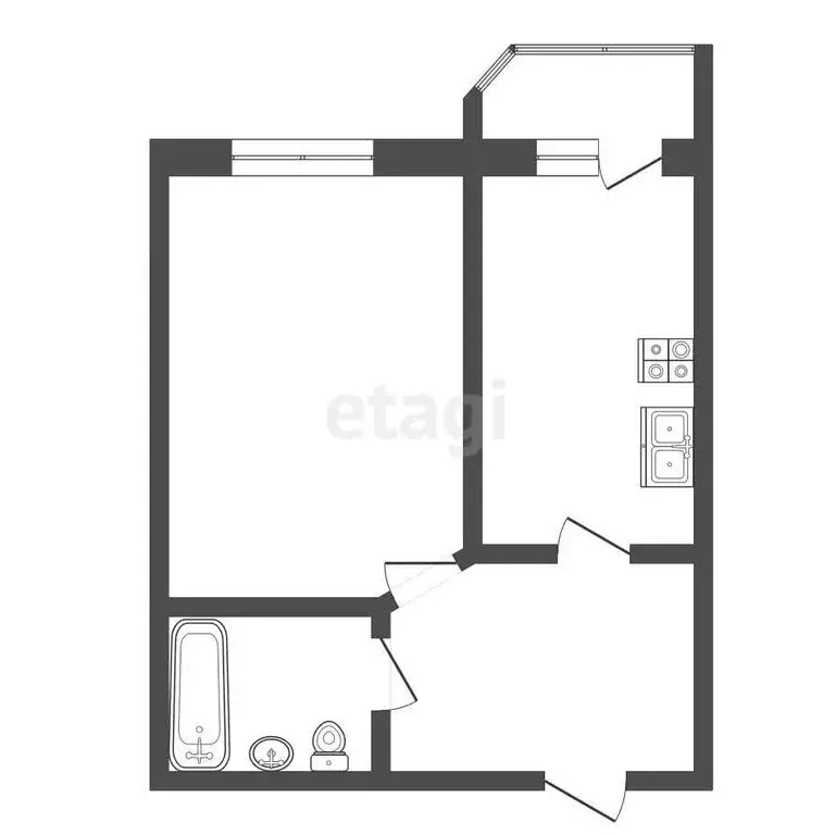 1-комнатная квартира: Тамбов, Астраханская улица, 263 (36.3 м) - Фото 0