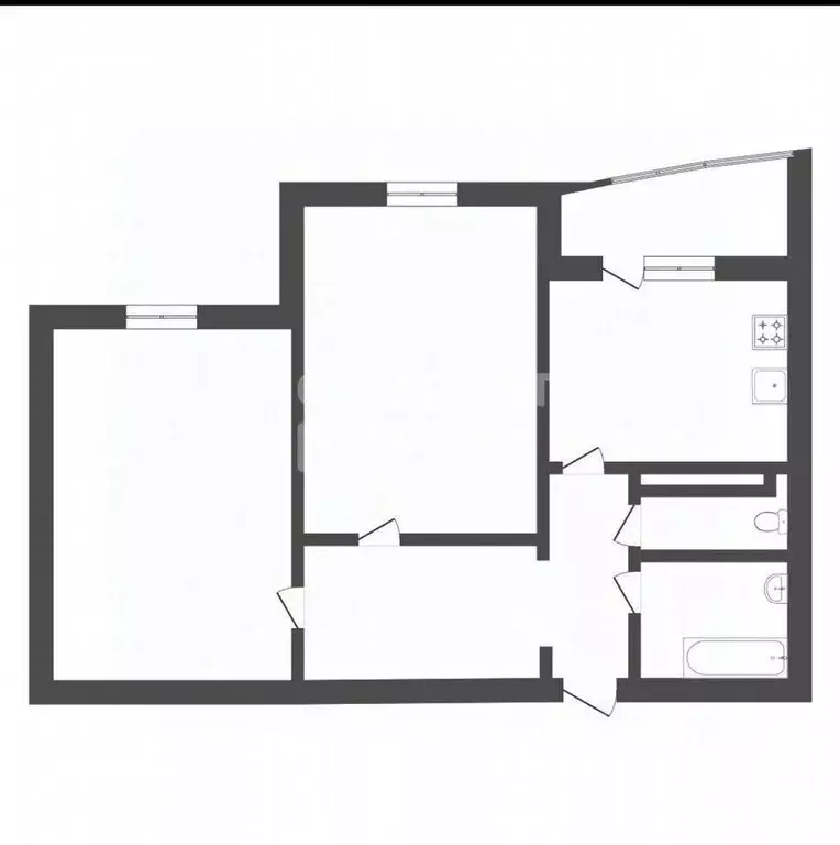 2-к кв. Тюменская область, Тюмень ул. Николая Семенова, 27к2 (63.0 м) - Фото 1