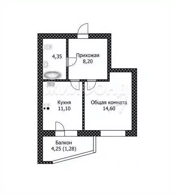 1-к кв. Алтайский край, Барнаул ул. Энтузиастов, 59 (39.0 м) - Фото 0