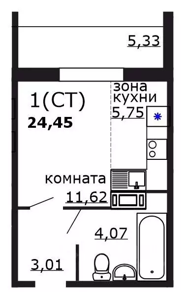 Студия Челябинская область, Челябинск Краснопольская Площадка 1 ... - Фото 1