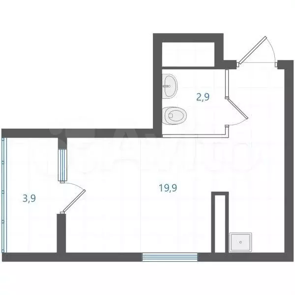 Квартира-студия, 24,5 м, 27/31 эт. - Фото 0