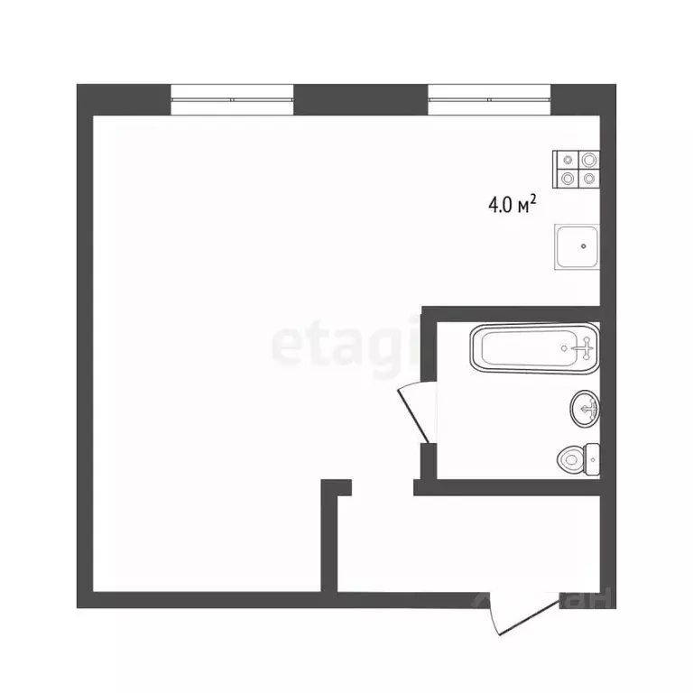 1-к кв. Тюменская область, Тюмень ул. Мельникайте, 64 (29.0 м) - Фото 2
