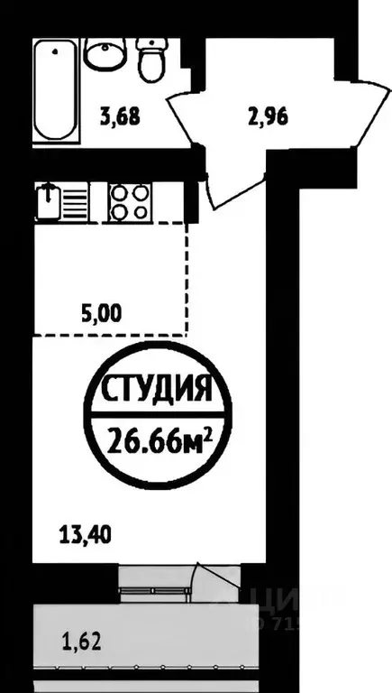 1-к кв. Башкортостан, Уфа ул. Асхата Мирзагитова, 10/1 (27.2 м) - Фото 1