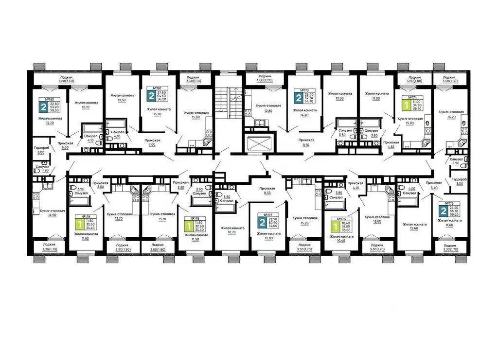 2-к кв. Адыгея, Тахтамукайский район, Яблоновский пгт  (54.7 м) - Фото 2