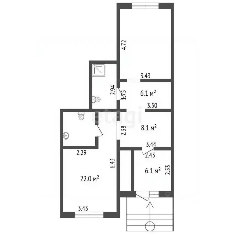 Помещение свободного назначения в Москва Долгопрудная аллея, 15к3 (63 ... - Фото 0