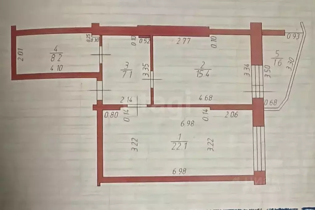 1-к кв. Татарстан, Казань ул. Академика Глушко, 22г (52.8 м) - Фото 2