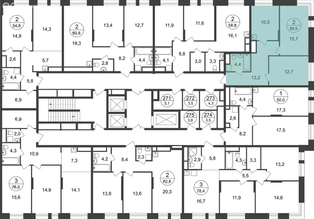 2-комнатная квартира: Московский, улица Никитина, 3к3 (55.2 м) - Фото 2