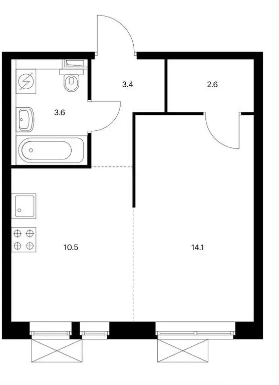 1-комнатная квартира: Москва, Новохохловская улица, 15к3 (32 м) - Фото 1