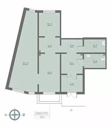 Офис (100.3 м) - Фото 1