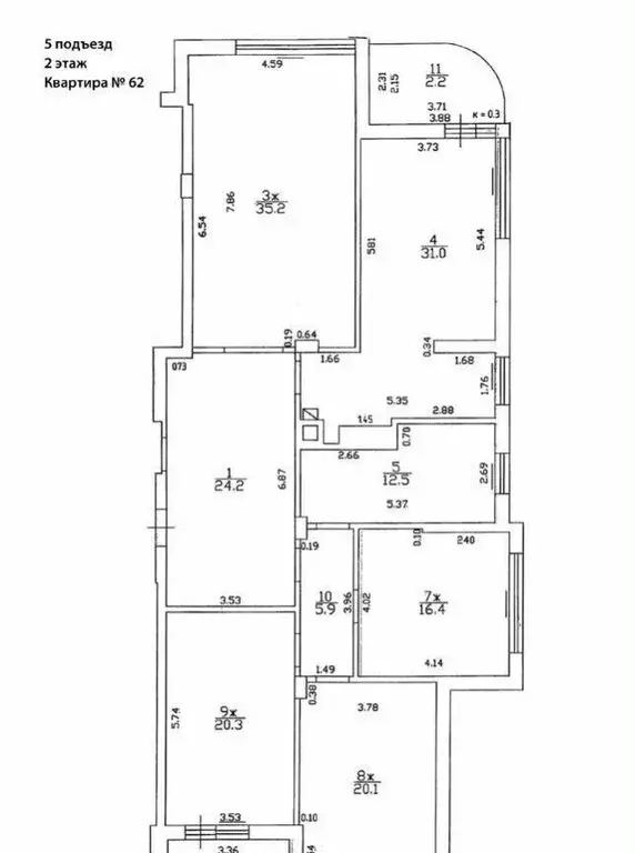 5-комнатная квартира: Калининград, Красная улица, 63А (174.4 м) - Фото 1