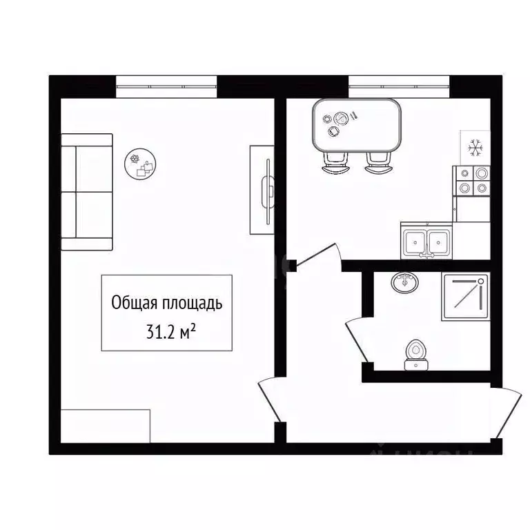 1-к кв. Новосибирская область, Новосибирск ул. 2-я Шевцовой, 36/1 ... - Фото 2