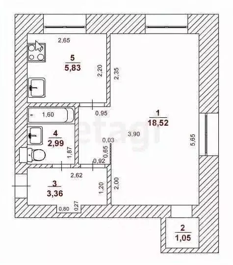 1-к кв. Ульяновская область, Ульяновск Западный бул., 18 (32.0 м) - Фото 1