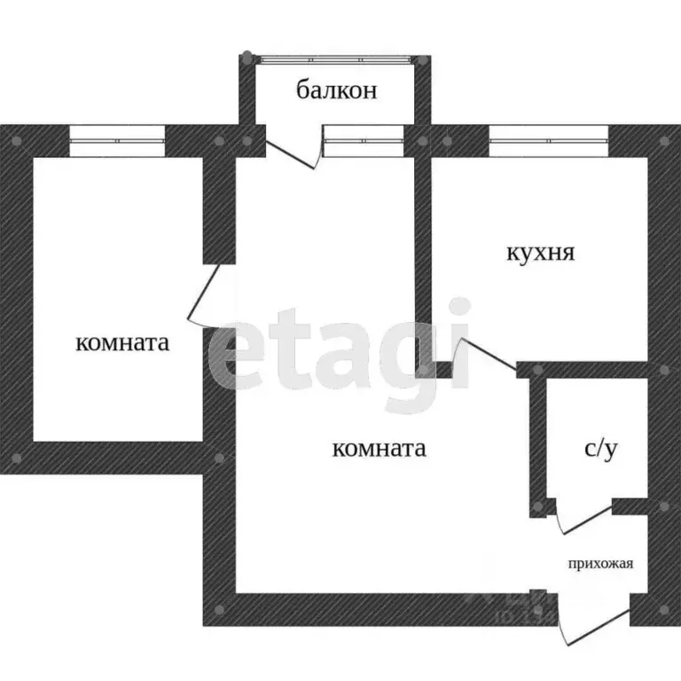 2-к кв. Белгородская область, Белгород ул. Горького, 54В (72.8 м) - Фото 1