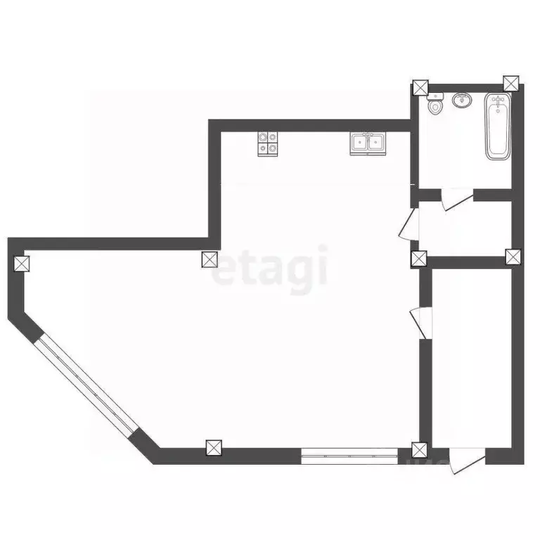 2-к кв. Севастополь Севастопольская зона ЮБК кв-л, 14А (53.2 м) - Фото 1