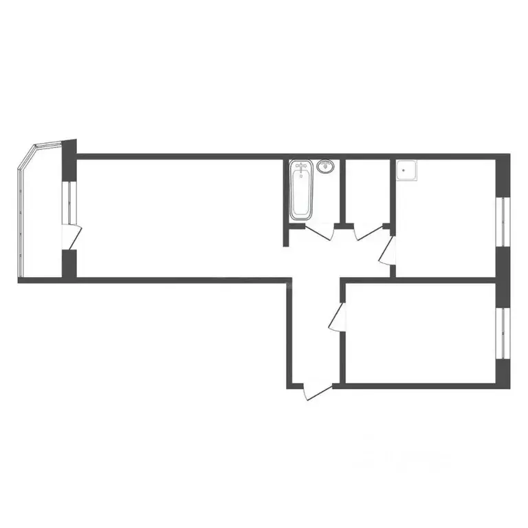 2-к кв. Красноярский край, Красноярск ул. Железнодорожников, 30 (49.9 ... - Фото 1