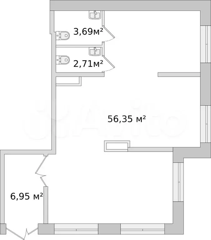 продам помещение свободного назначения, 68.4 м - Фото 0