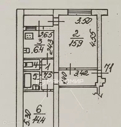 Продаётся 2-к квартира, 51 м - Фото 1