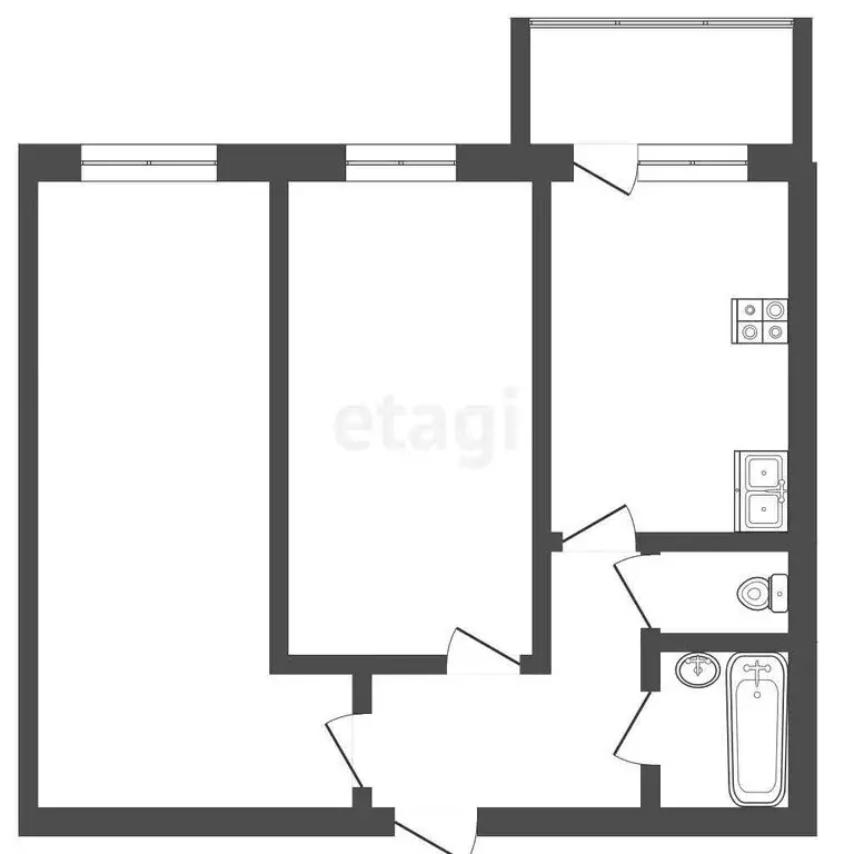 2-комнатная квартира: Саранск, 1-я Набережная улица, 52 (52.7 м) - Фото 0