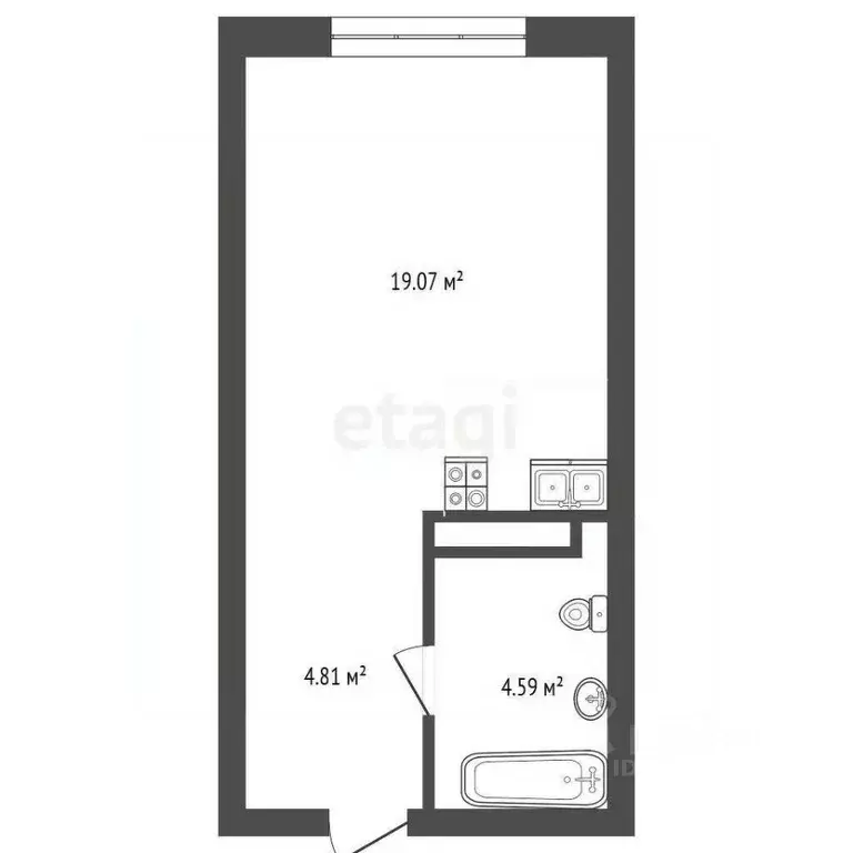 Студия Тюменская область, Тюменский муниципальный округ, д. Дударева ... - Фото 1