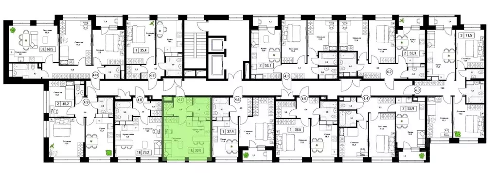 Студия Московская область, Пушкино Пушкино Град жилой комплекс, к2 ... - Фото 2