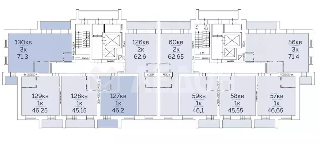 3-комнатная квартира: Омск, улица Гусарова, 48 (71.4 м) - Фото 1