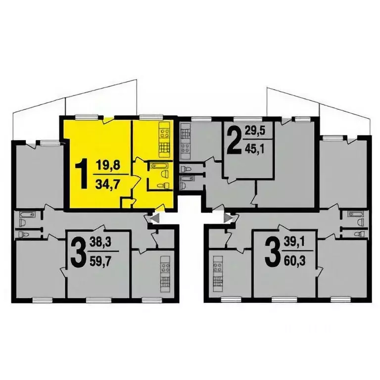 1-к кв. Владимирская область, Александров ул. Терешковой, 4/4 (35.1 м) - Фото 1