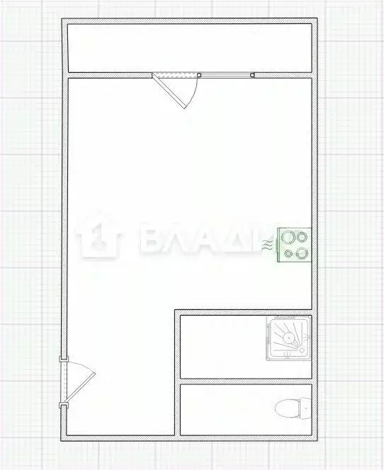 Студия Пензенская область, Пенза ул. Шмидта, 3 (26.9 м) - Фото 1